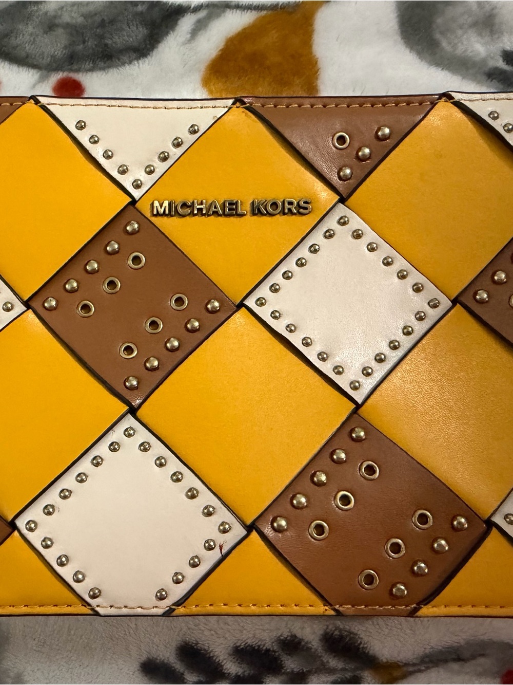 Michael Kors Yellow Multi Studded Leather Women’s Bag